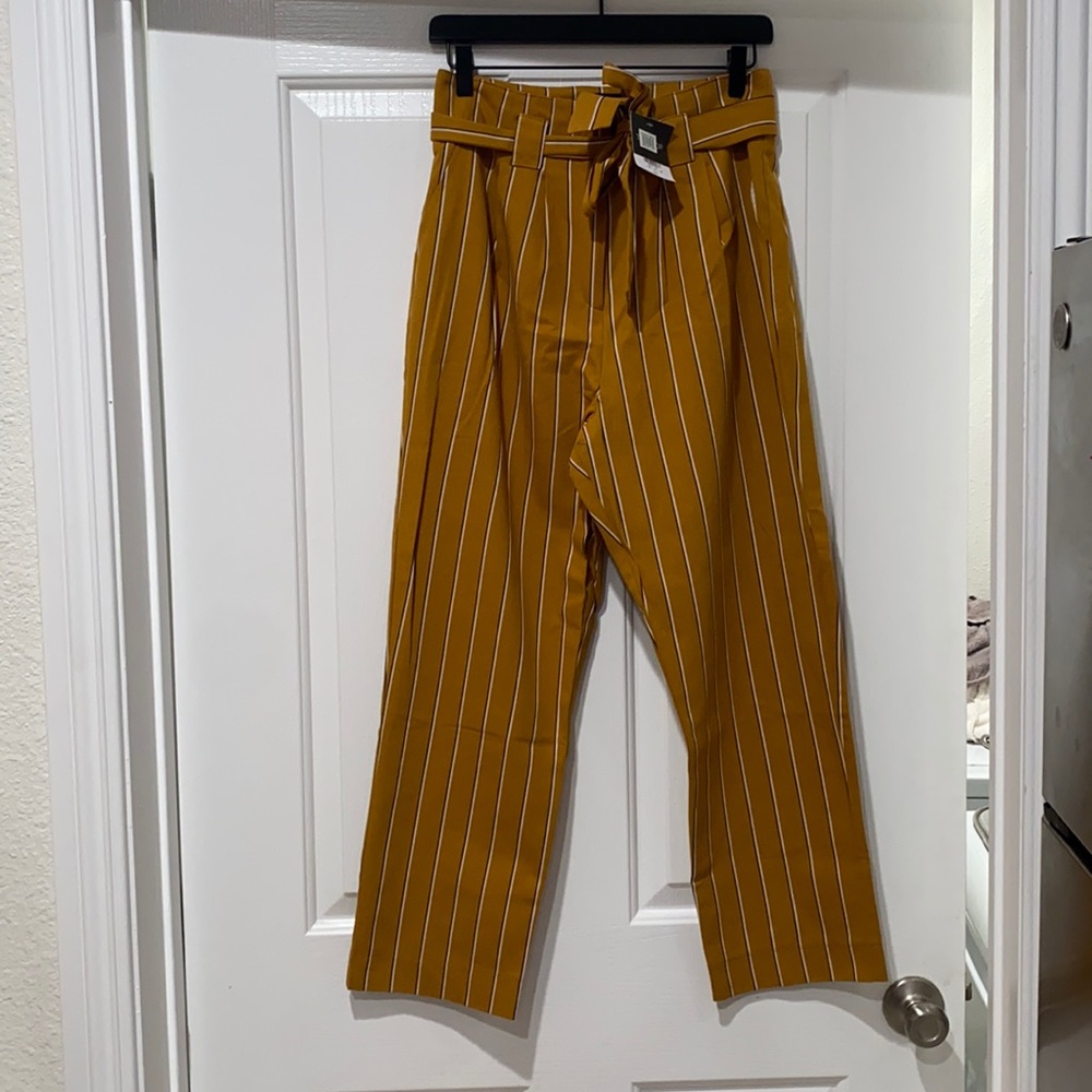 Top shop high waisted mustard trousers